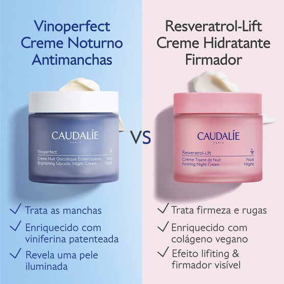 Creme Noturno Caudalie com Ácido Glicólico Vinoperfect